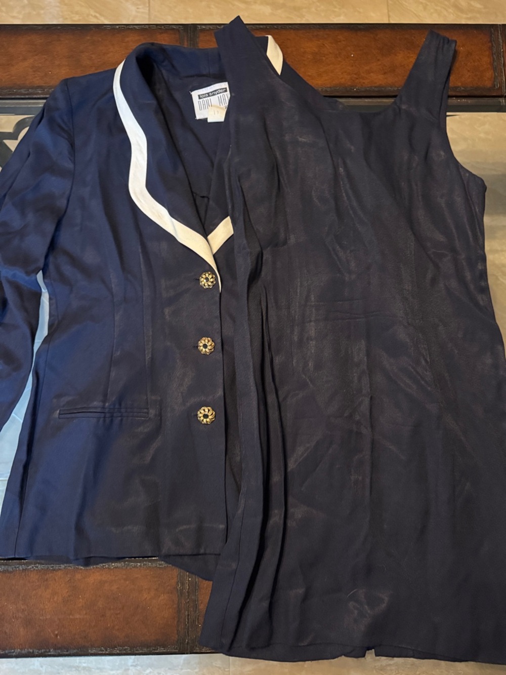 Vintage Dani Max by Lois Snyder Navy Dress and Blazer